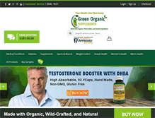 Tablet Screenshot of greenorganicsupplements.com